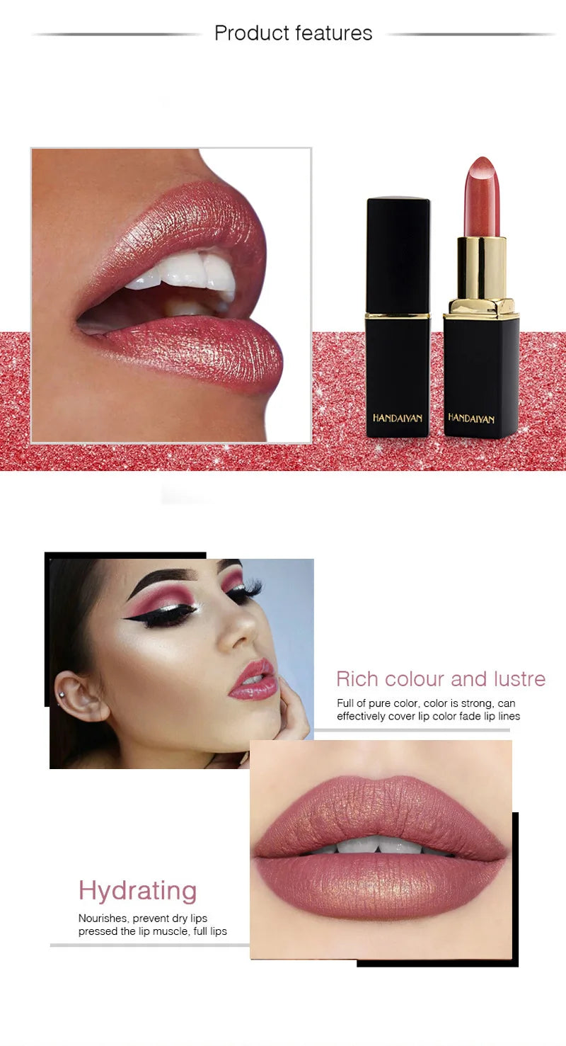 Lips Makeup Waterproof Shimmer Long Lasting